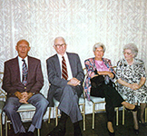 Donald Launer (left), Angeline Launer (3rd from left)
